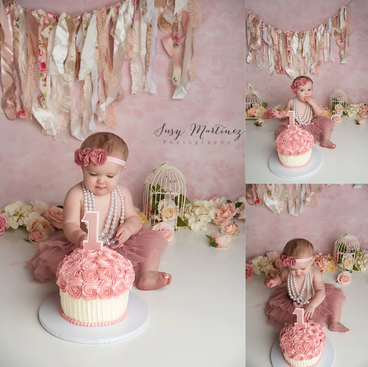 chic cake smash with Susy Martinez Photography