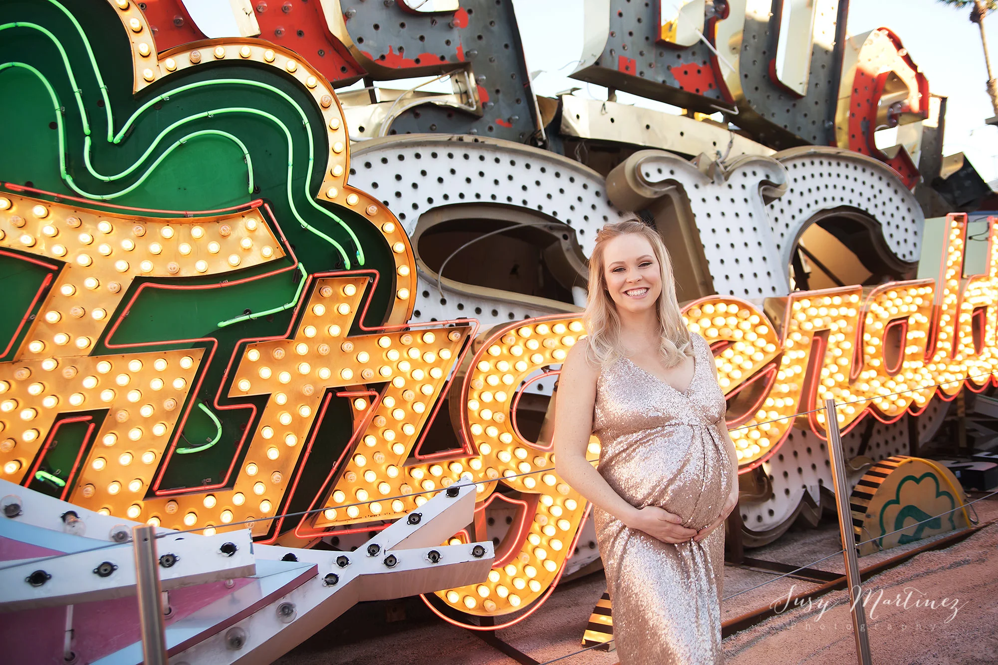 Neon Boneyard maternity portraits by Susy Martinez Photography