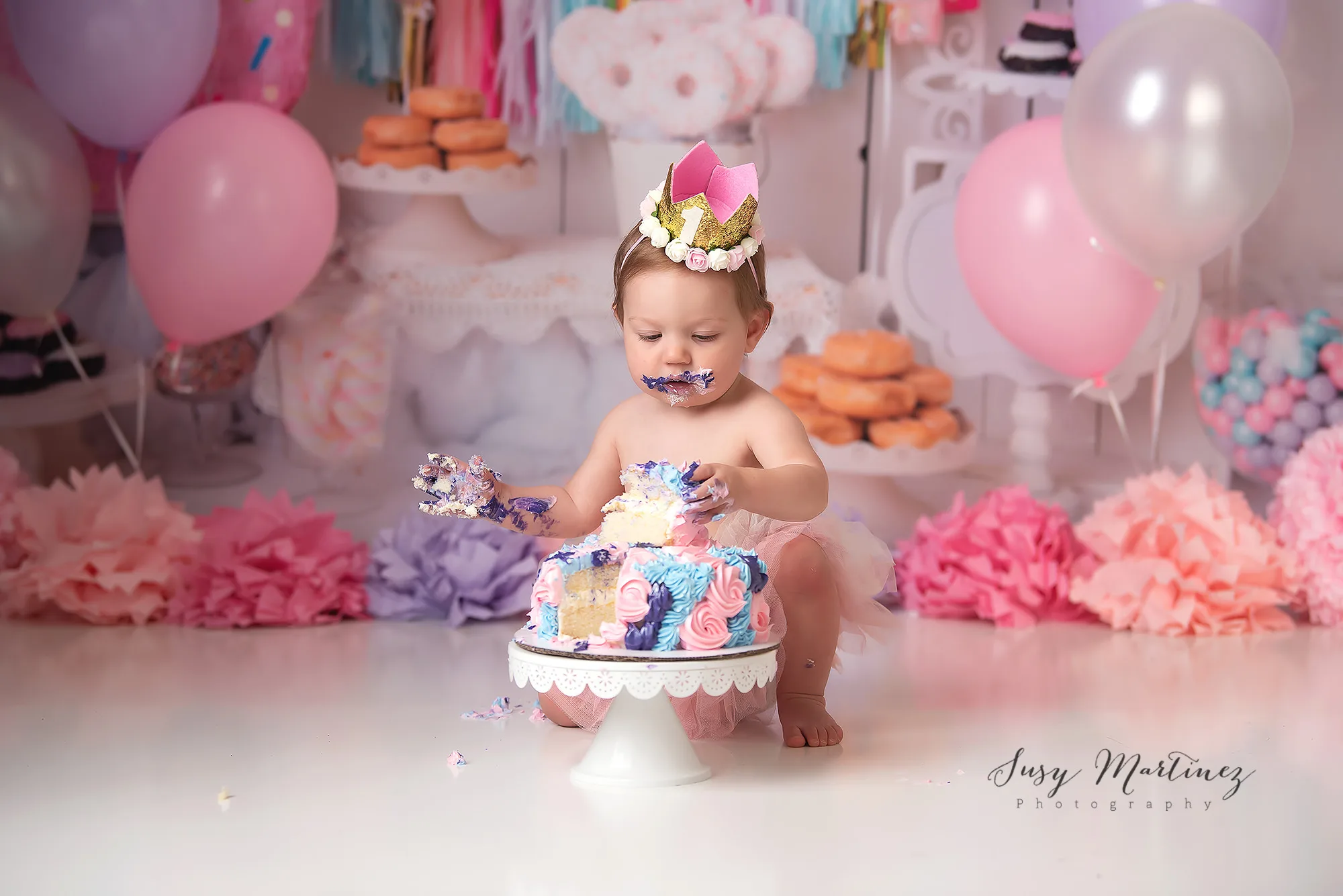 Las Vegas pastel cake smash for little girl