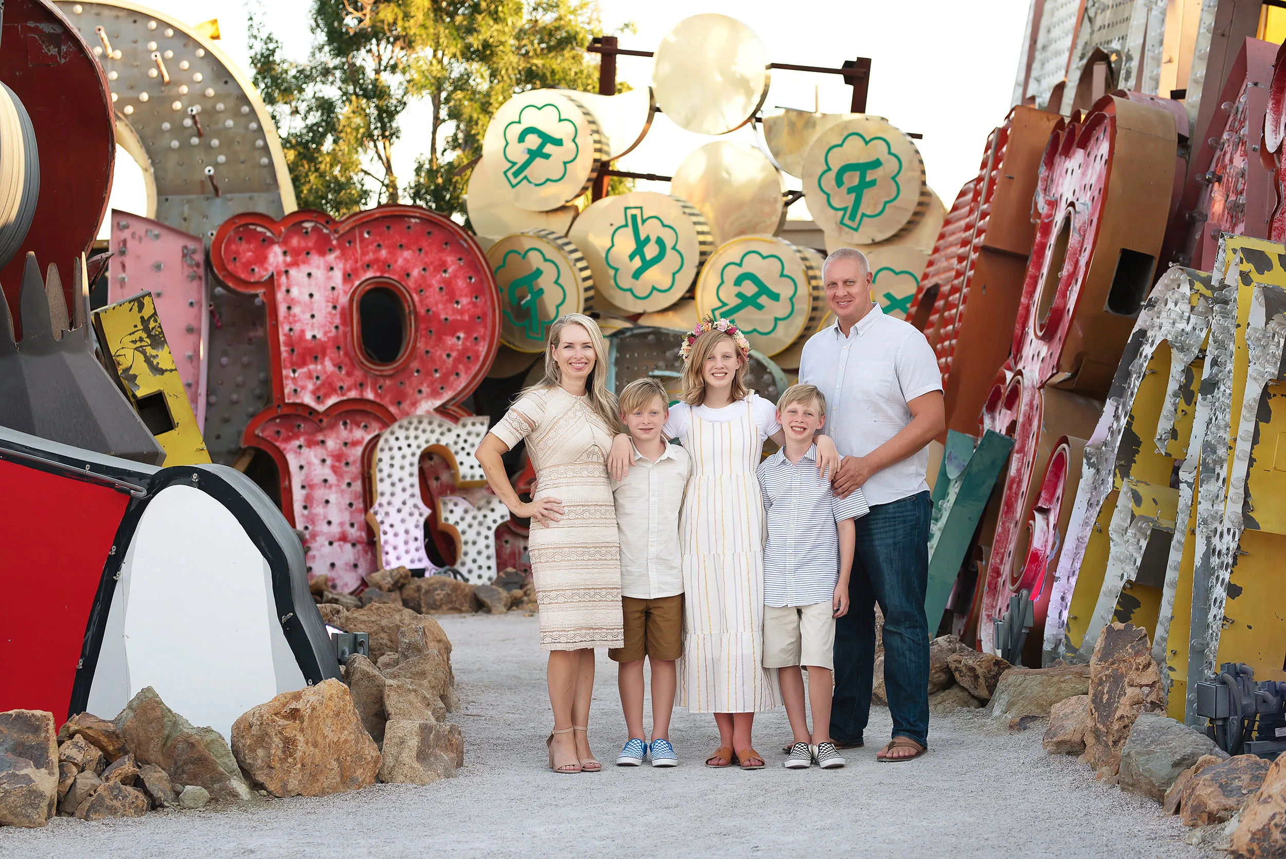 family photographer las vegas neon boneyard