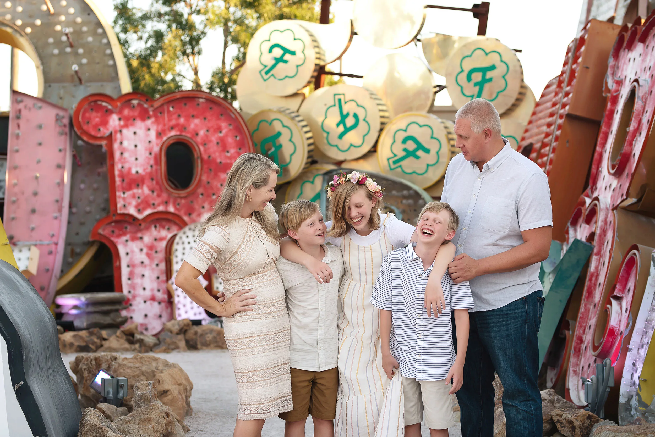 family photography las vegas neon boneyard