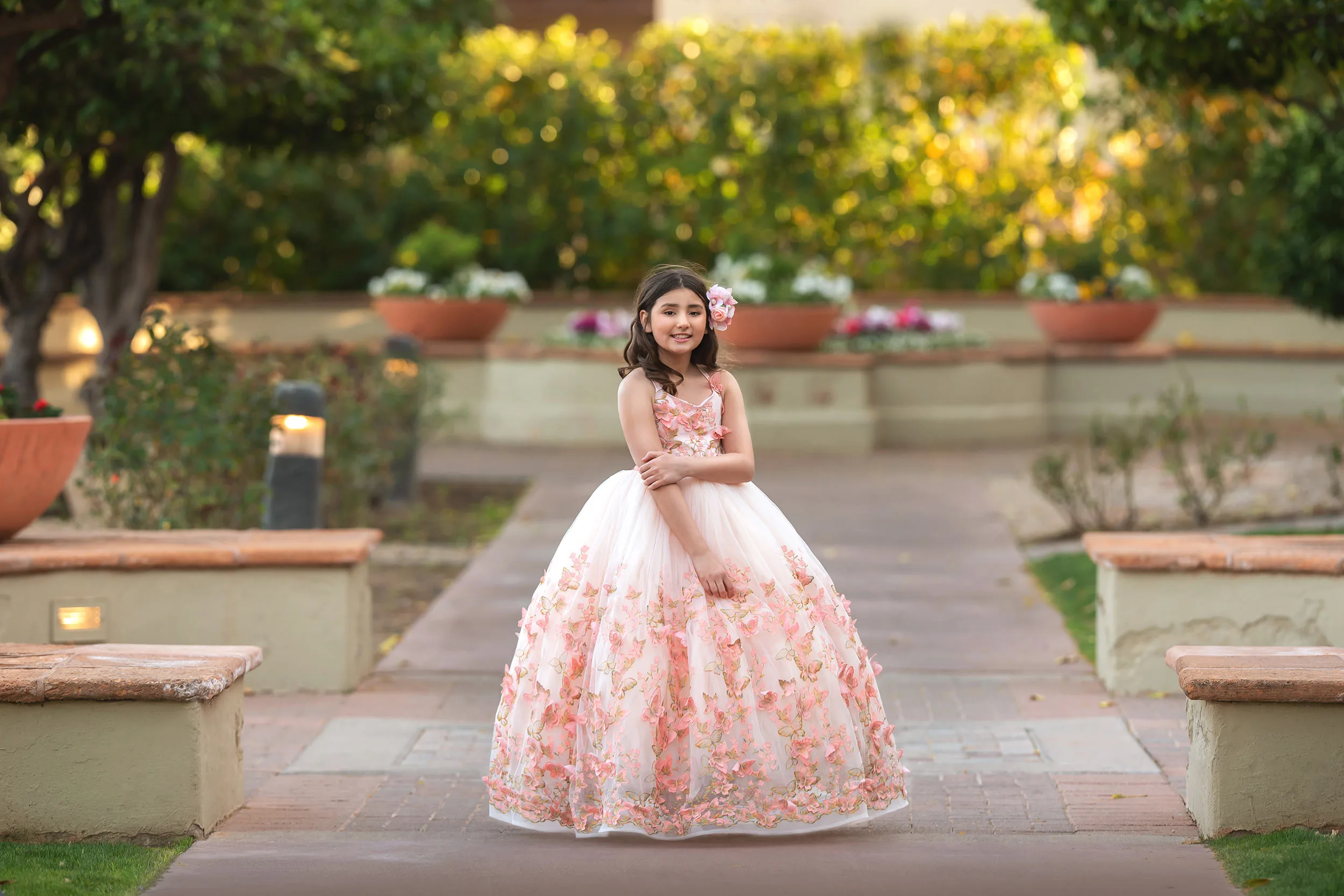 fine art child photography session las vegas princess gown