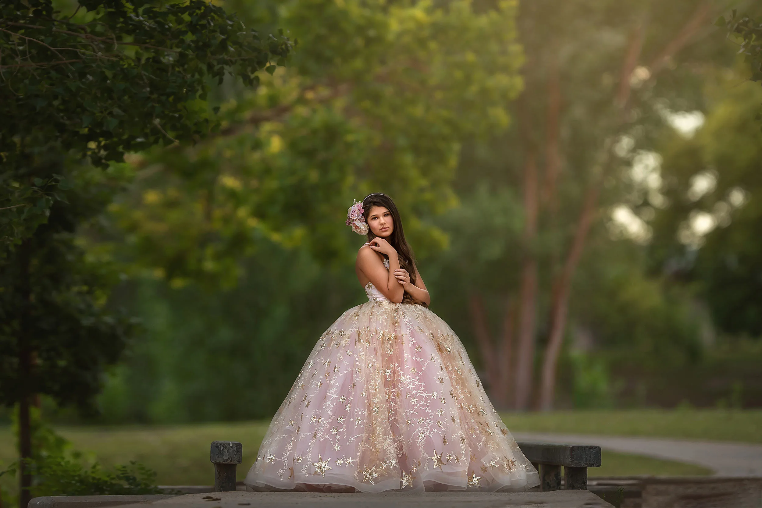 las vegas child photographer outdoor princess gown