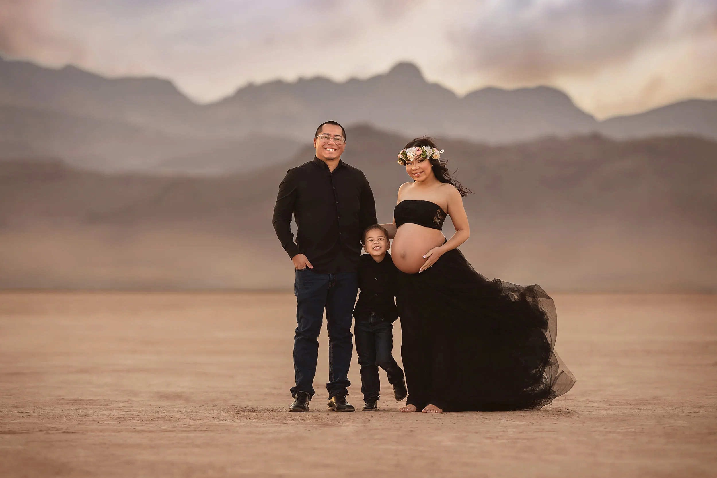 las vegas family photographer dry desert lake bed