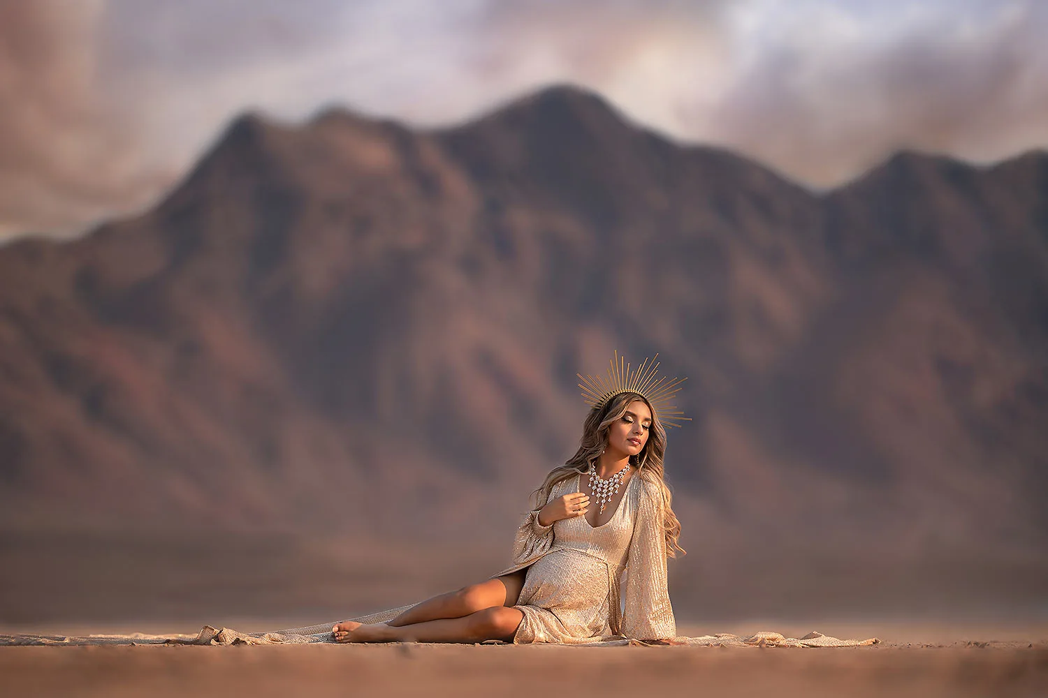 maternity photographer las vegas dry desert lake bed