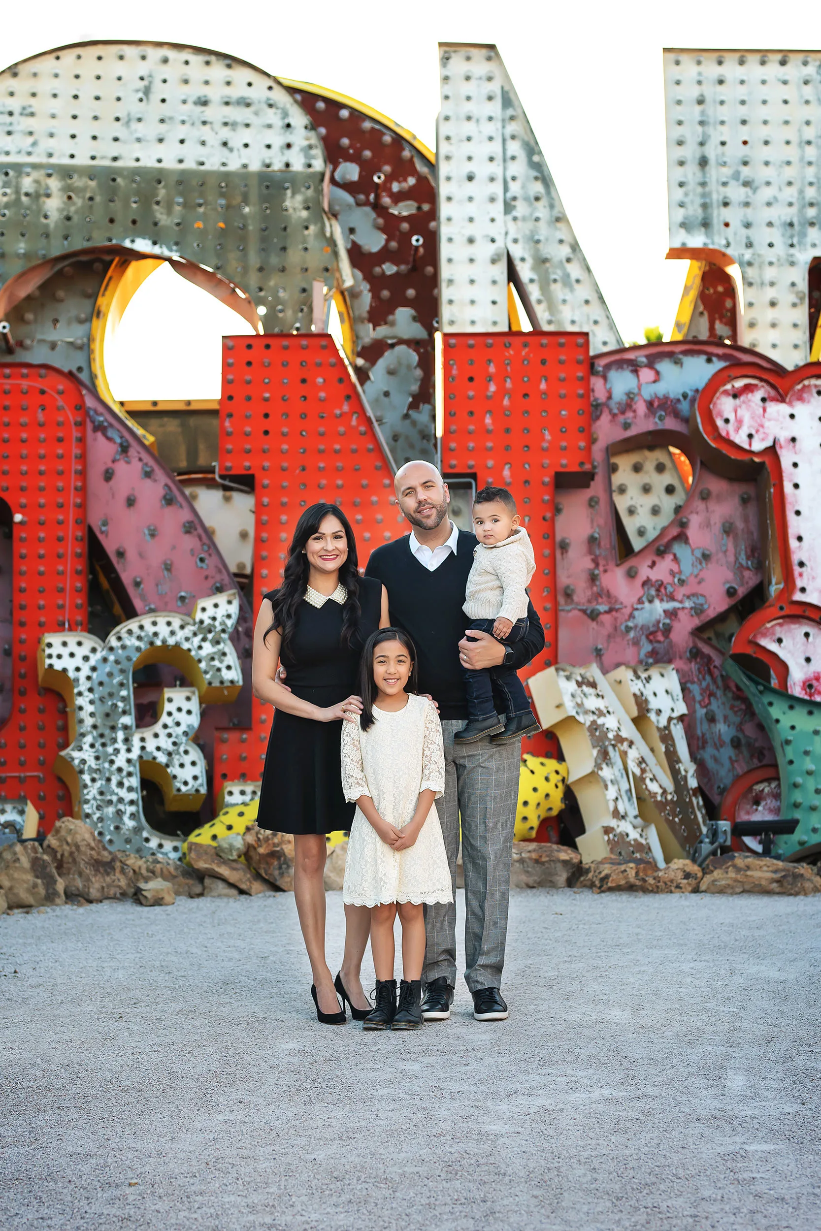 neon boneyard family photographer las vegas