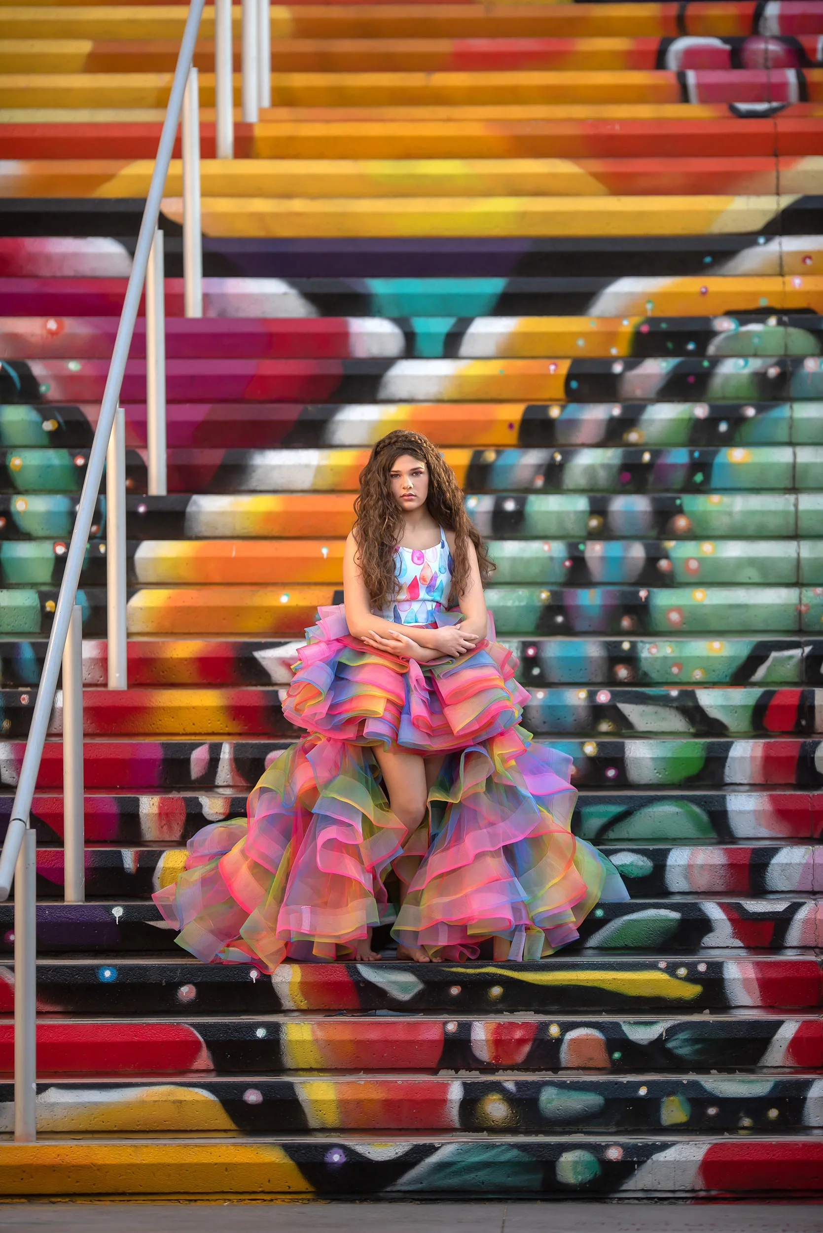 outdoor ball gown princess dress las vegas child photographer