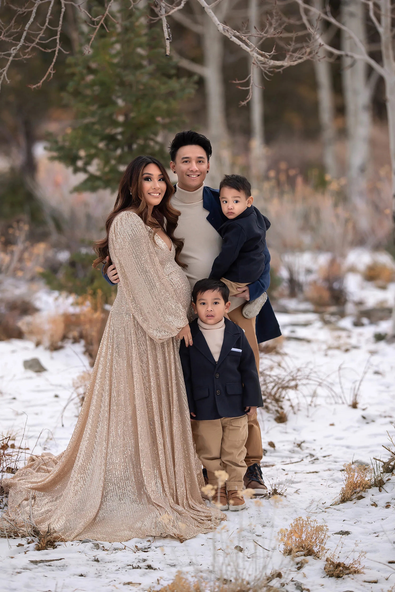 snowy family photos las vegas