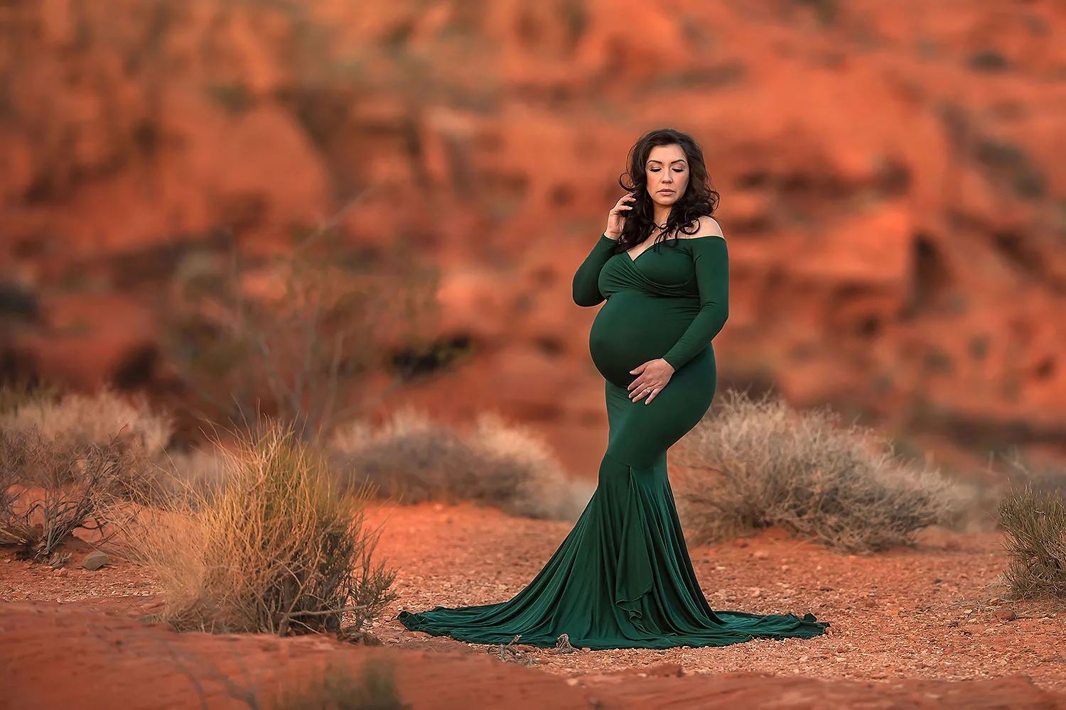 valley of fire las vegas maternity photography session