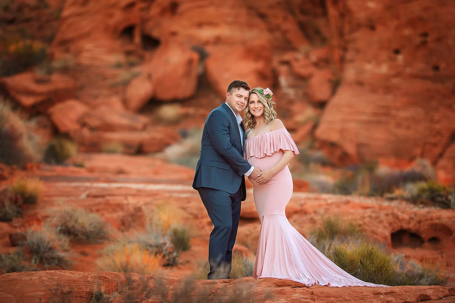 valley of fire las vegas maternity photography
