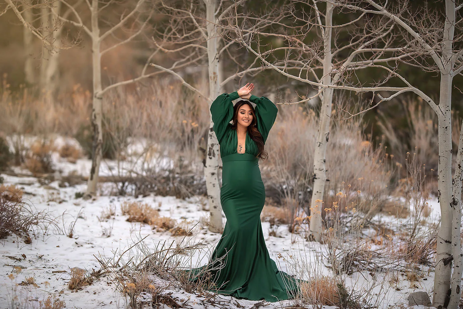 winter maternity portraits in las vegas