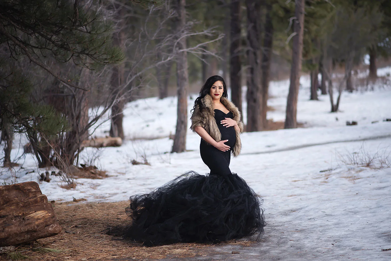 winter maternity portraits las vegas photographer